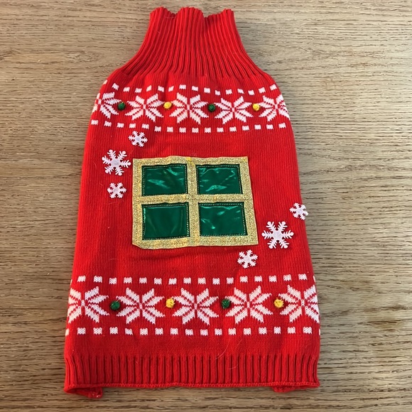 Christmas Holiday Dog Sweater - Red - Holiday Present - Size:Large - Picture 4 of 10